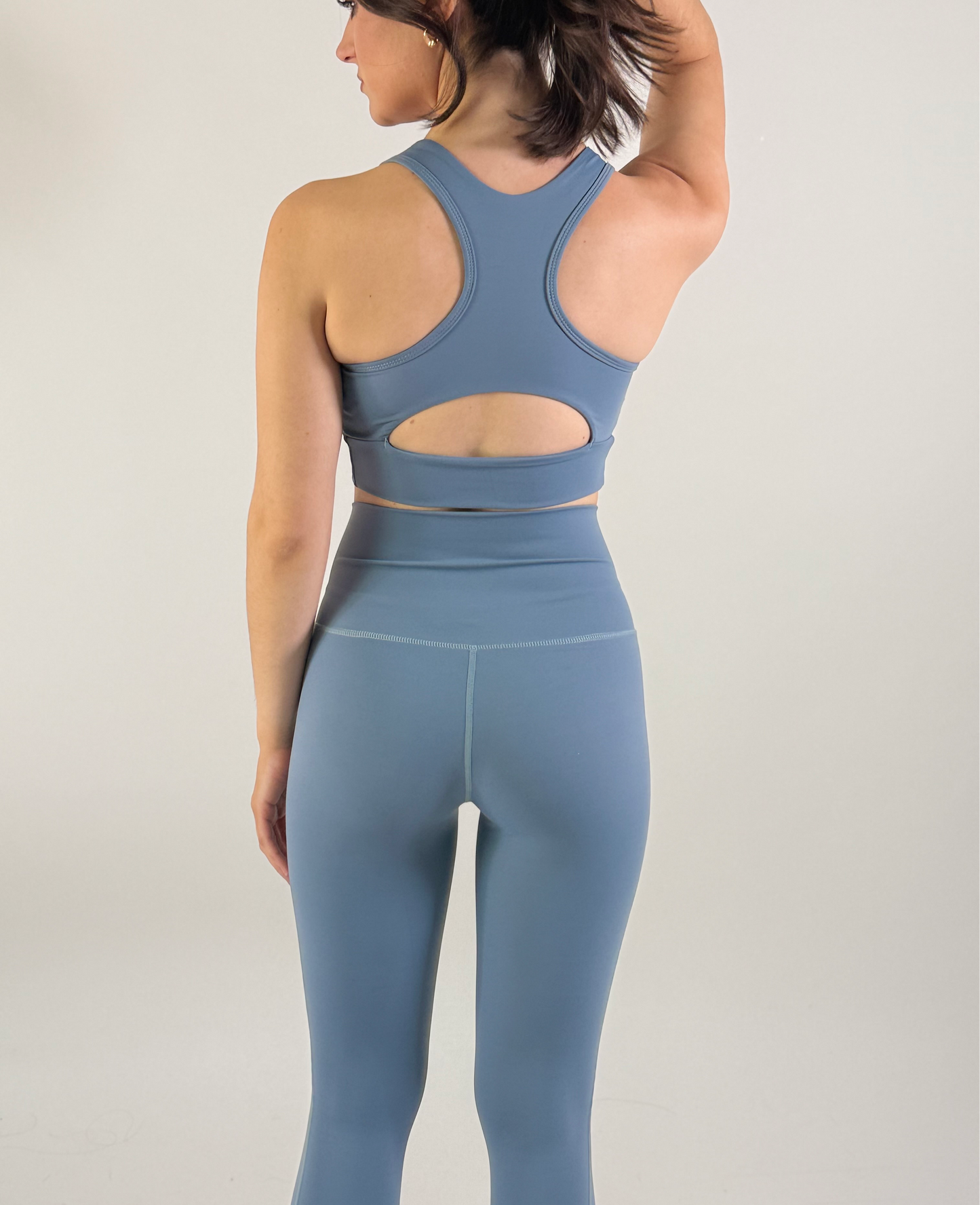 Blue v-cross sports set